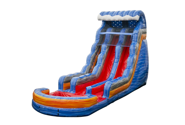 19' Fire Blast Slide - 2 Ln