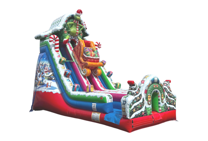 24' Grinch Christmas Slide - 2 Ln