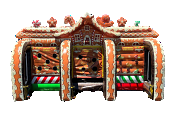 Inflatable Game Booth 3 in 1 - Gingerbread