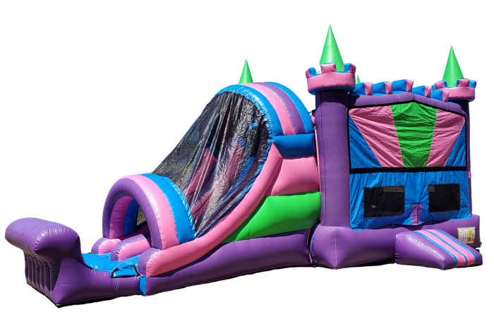 Purple Rainbow Castle Combo - 2 Lane