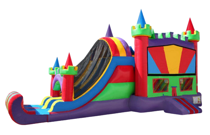 Rainbow Castle Combo - 2 Lane